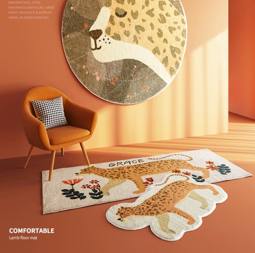 Commercial Fabric Printing Machine - Tappeto nordico con stampa leopardata in