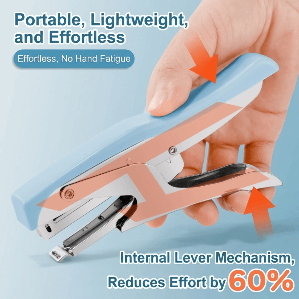 Stapler Heavy Duty - Cucitrice Manuale in Metallo con Leva,